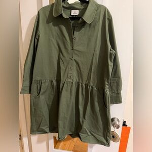 Tuckernuck Olive Button-Up Shirt
